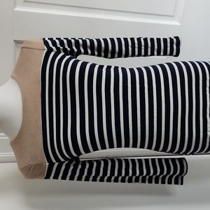 NWOT navy & white striped dress